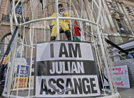 Julian Assange: Dame Vivienne Westwood leads protest