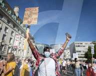NHS workers march to Downing Street to demand a pay rise.
