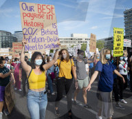 NHS workers march to Downing Street to demand a pay rise.
