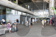 EU travel quarantine restrictions - travellers at Malaga airport 