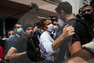 NEWS -  Der französische Präsident Macron am Ort der Explosion im Hafen von Beirut