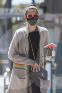 Nina Dobrev is seen leaving Yogurtland in West Hollywood. 