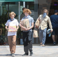 Julia Robertsâ€™ husband Danny Moder is seen doing the household shopping run with two of the coupleâ€™s three kids in Malibu on Sunday morning.