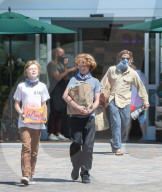 Julia Robertsâ€™ husband Danny Moder is seen doing the household shopping run with two of the coupleâ€™s three kids in Malibu on Sunday morning.