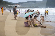 The Chinese spend their holidays on Hainan island 