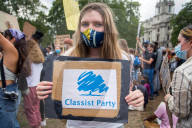 A Level Students Protest Downgrading of Results