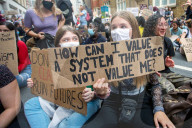 A Level Students Protest Downgrading of Results