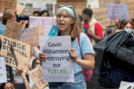 A Level Students Protest Downgrading of Results