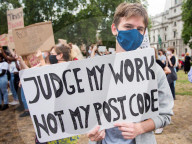 A Level Students Protest Downgrading of Results