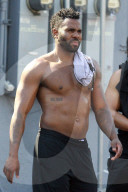 Jason Derulo shows off his toned torso as he leaves a private gym in Los Angeles following a grueling two-hour workout.