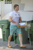 Chris Pratt is every inch the doting dad as he takes his son Jack for a hands free electric scooter ride.