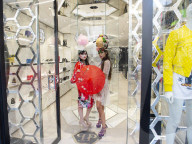 Pierre Garroudi fashion designer flashmob in New Bond Street, London. 
