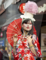 Pierre Garroudi fashion designer flashmob in New Bond Street, London. 
