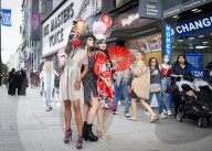 Pierre Garroudi fashion designer flashmob in New Bond Street, London. 
