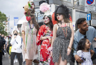 Pierre Garroudi fashion designer flashmob in New Bond Street, London. 
