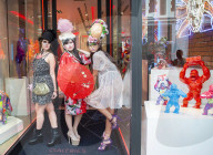 Pierre Garroudi fashion designer flashmob in New Bond Street, London. 
