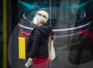 Shoppers in Oxford Street, London wear face coverings whilst shopping during the Covid-19 pandemic