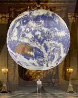 Luke Jerram's Gaia displayed in the Painted Hall