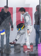 ROYALS - Prinz Carl Philip von Schweden nimmt bei starkem Regen am Kart-Rennen im GTR-Motorpark in Eskilstuna, Schweden, teil