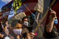 Climate change activists from the Extinction Rebellion start a couple of weeks actions around the Houses of Parliament. They block and occupy roads around the Parliament. They are asking the MPs to back The Climate and Ecological Emergency Bill (CEE Bill)