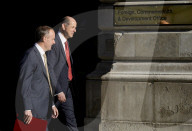 Dominic Raab with Sir Philip Barton