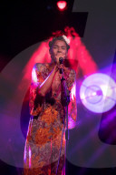 Ayo performs live in Biot.