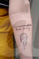 Make mine a Direwolf! The GoT tattoo parlour. Hold the door ... Game of Thrones tattoos. Photograph: Sarah Lee for the Guardian
Shares
31
To celebrate the last season of the fantasy behemoth, superfans have been queuing round the block for free tattoos