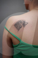 Make mine a Direwolf! The GoT tattoo parlour. Hold the door ... Game of Thrones tattoos. Photograph: Sarah Lee for the Guardian
Shares
31
To celebrate the last season of the fantasy behemoth, superfans have been queuing round the block for free tattoos