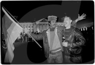 Berlin Germany. Reunification day and night 3 October 1990.