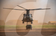 ROYAL AIR FORCE CHINOOKS CONDUCT SUPPORT OPERATIONS IN WEST AFRICA