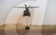 ROYAL AIR FORCE CHINOOKS CONDUCT SUPPORT OPERATIONS IN WEST AFRICA