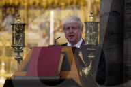 Boris Johnson attends the Battle of Britain Service