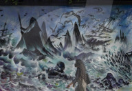 Covid-19 pandemic mural in London as the city awaits a second wave.