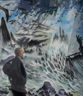 Covid-19 pandemic mural in London as the city awaits a second wave.