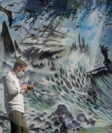 Covid-19 pandemic mural in London as the city awaits a second wave.
