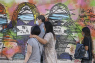 Covid-19 pandemic mural in London as the city awaits a second wave.