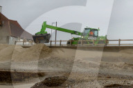 Gale-force winds blow away £20m sandscaping project in North Norfolk.