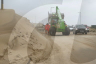 Gale-force winds blow away £20m sandscaping project in North Norfolk.
