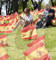 NEWS - Coronavirus: Mehr als 50'000 Flaggen für die spanischen Opfer des Coronavirus in Madrid