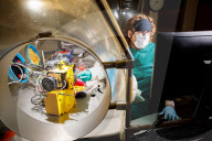 UK scientists begin study of how long Covid can survive in the air. Researchers will test length of time virus stays infectious in different climatic conditions
