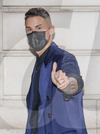 Baptiste Giabiconi Lea Elui arriving at Etam Show during the Paris Fashion Week 2020