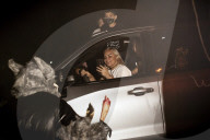Visitors encounter an actor at Haunted Drive in Splendora, Texas, Sept. 25, 2020.  (Brandon Thibodeaux/The New York Times)