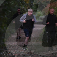 Boris Johnson running today with his personal trainer - Wednesday 7th October 2020.