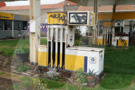 FEATURE - Verlassene, überwachsene Tankstelle: Projekt der "Vegetal attacks!" Bewegung