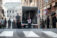 PEOPLE - Tom Cruise auf dem Set von 'Mission Impossible 7' in Via Panisperna in Rom