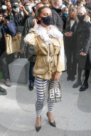 Alicia Vikander arriving at Louis Vuitton Show during the Paris Fashion Week 2020