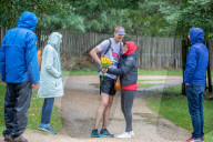 Walkers, cyclists and Marathon runners brave the wind and rain as Storm Alex continues to batter the South East today.