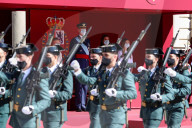 ROYALS - Spanische Royals bei der Militärparade zum Nationalfeiertag im Königspalast in Madrid