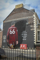 Murals celebrating Liverpool Football Club and it's heroes have appeared across the city in recent years