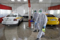 NEWS - Coronavirus: Russland: Desinfektion von Taxis in Moskau